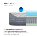 Bedgear H6 Hybrid Performance Mattress - Cooling Memory Foam & Innerspring - Image 7