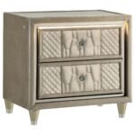 Coaster Fine Furniture Lorient Velvet Bedroom Set with LED Lighting and USB Charging - Image 5