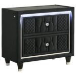 Coaster Fine Furniture Lorient Velvet Bedroom Set with LED Lighting and USB Charging - Image 18