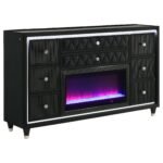 Coaster Fine Furniture Lorient Velvet Bedroom Set with LED Lighting and USB Charging - Image 17