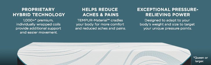 Tempur-Pedic Adapt Medium Hybrid Features