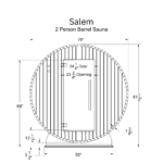 Salem 2 Person Barrel Sauna - Image 7