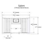 Salem 2 Person Barrel Sauna Kit - Image 11