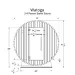 Watoga 2-4 Person Barrel Sauna Kit - Image 10