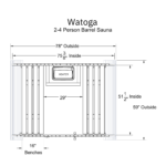 Watoga 2-4 Person Barrel Sauna Kit - Image 11