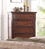 McFerran B608 Storage Sleigh Bedroom Set in Cherry - 2-Drawer Footboard and Bun Feet - Image 3
