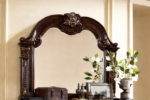 McFerran Home Furnishing B9500 Amber Dark Cherry Tufted Bedroom Set - Image 5