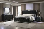 Coaster Fine Furniture Lorient Velvet Bedroom Set with LED Lighting and USB Charging - Image 13