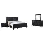 Coaster Fine Furniture Brookmead Modern Bedroom Furniture Set – Wire-Brushed Finish with Fluted Texturing, Golden Demi-Lune Handles, and English Dovetail Craftsmanship - Image 10