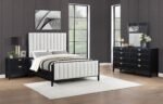 Coaster Fine Furniture Brookmead Modern Bedroom Furniture Set – Wire-Brushed Finish with Fluted Texturing, Golden Demi-Lune Handles, and English Dovetail Craftsmanship - Image 12