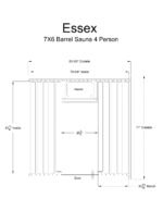Essex 4 Person Barrel Sauna - Image 8