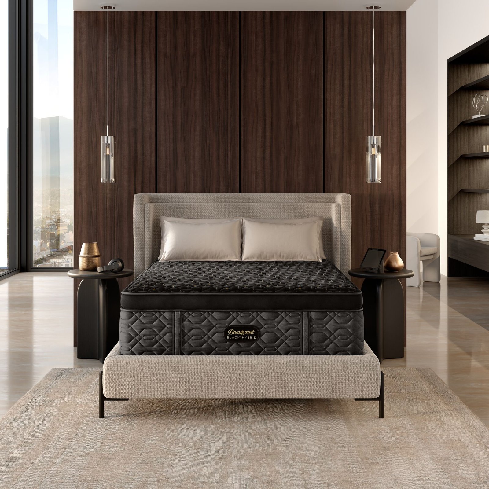JPEG_Small-BR24_NL_Black_Hybrid_SeriesFour_PLAT_Room_Front Beautyrest Black® Hybrid Series Four Plush Apex Top Mattress - Image 1