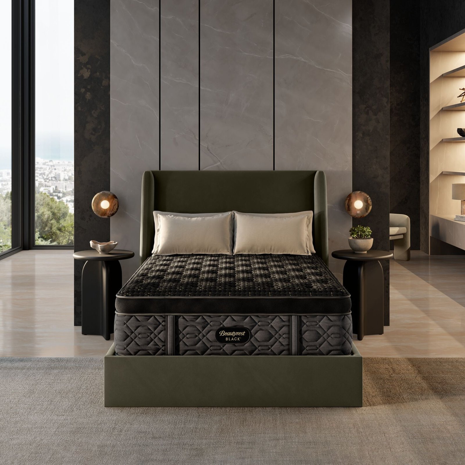 JPEG_Small-BR24_NL_Black_SeriesFour_MDSPT_Room_Front Beautyrest Black® Series Four 17.5" Medium Pillow Top Mattress - Image 1