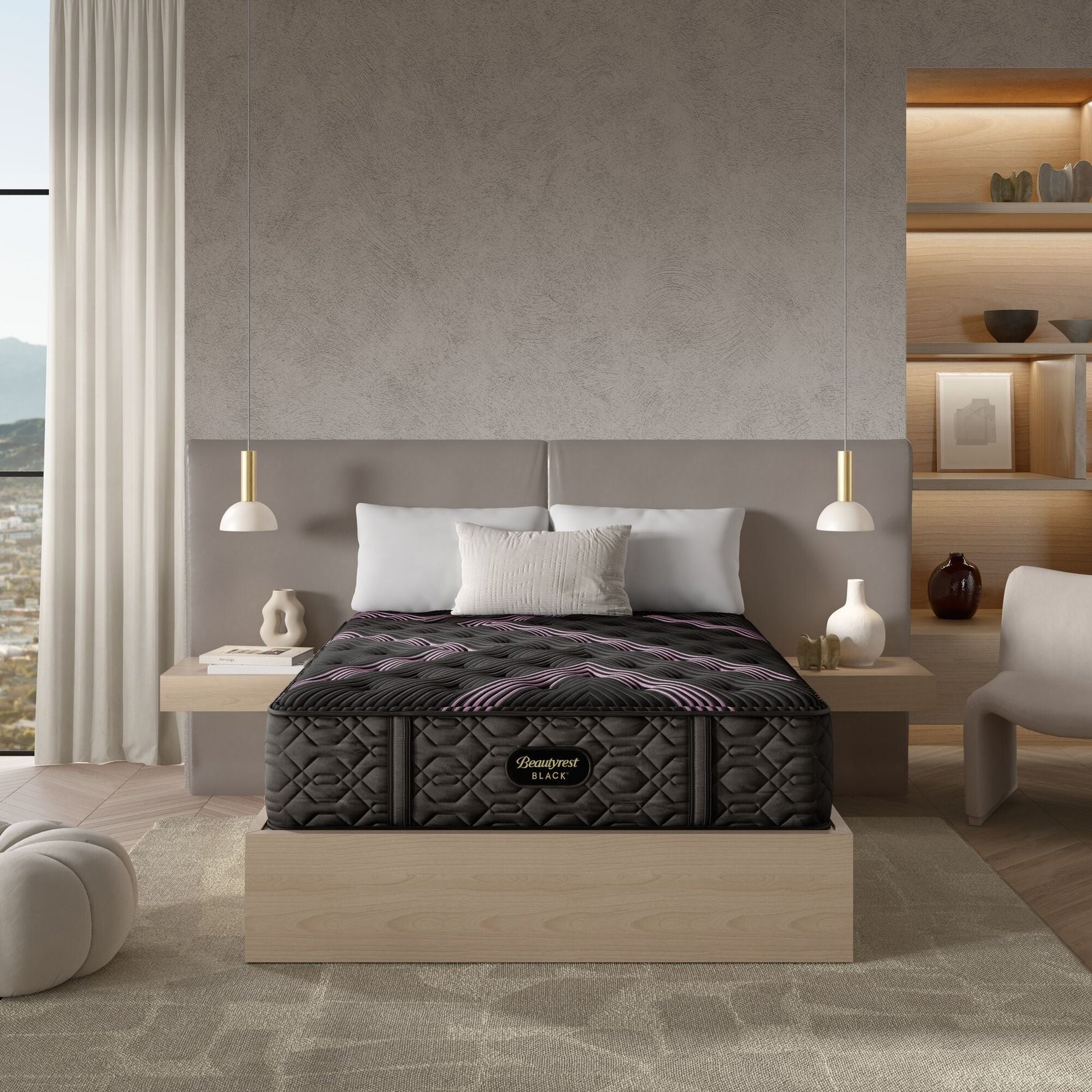 JPEG_Small-BR24_NL_Black_SeriesTwo_FM_Room_Front-1 Beautyrest Black® Series Two 14.25" Firm Mattress - Image 1