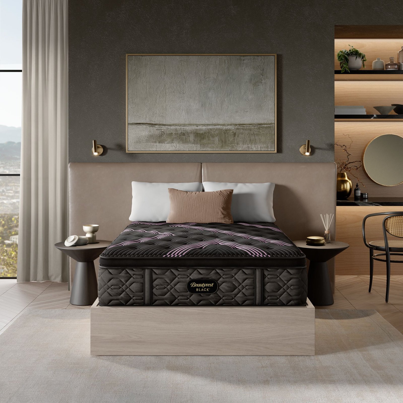 JPEG_Small-BR24_NL_Black_SeriesTwo_MDPT_Room_Front Beautyrest Black® Series Two 16.5" Medium Pillow Top Mattress - Image 1