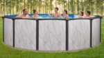 Piscine ronde Del Rey 18 pi x 52 po – Inclut un liner bleu et un skimmer traversant – Image 11