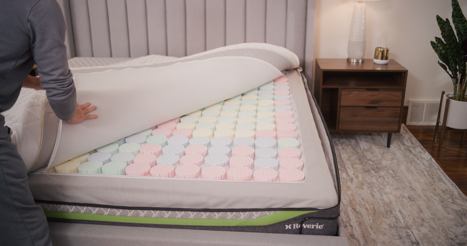 DreamCell foam springs revealed under the mattress cover