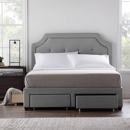 Malouf watson bed base with carlisle headboard