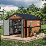 Abri de jardin extérieur de grande taille avec fenêtres verrouillables – idéal pour le jardin, la cour, la terrasse ou comme poulailler. – Image 7