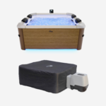 Mspa Spa rigide 6 places hydromassages. 4 coussins avec housse de protection. OSLO AMBER