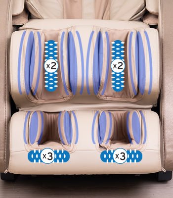 Infinity Genesis Max 4D foot massage roller and air cell locations