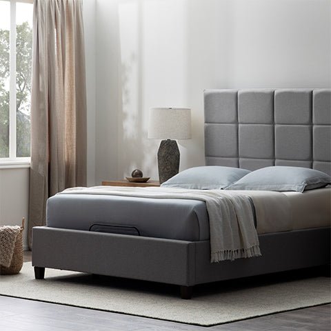 malouf eastman bed base stone-scoresby headboard