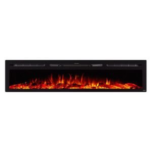 The Sideline 84 Inch Recessed Smart Electric Fireplace 80043